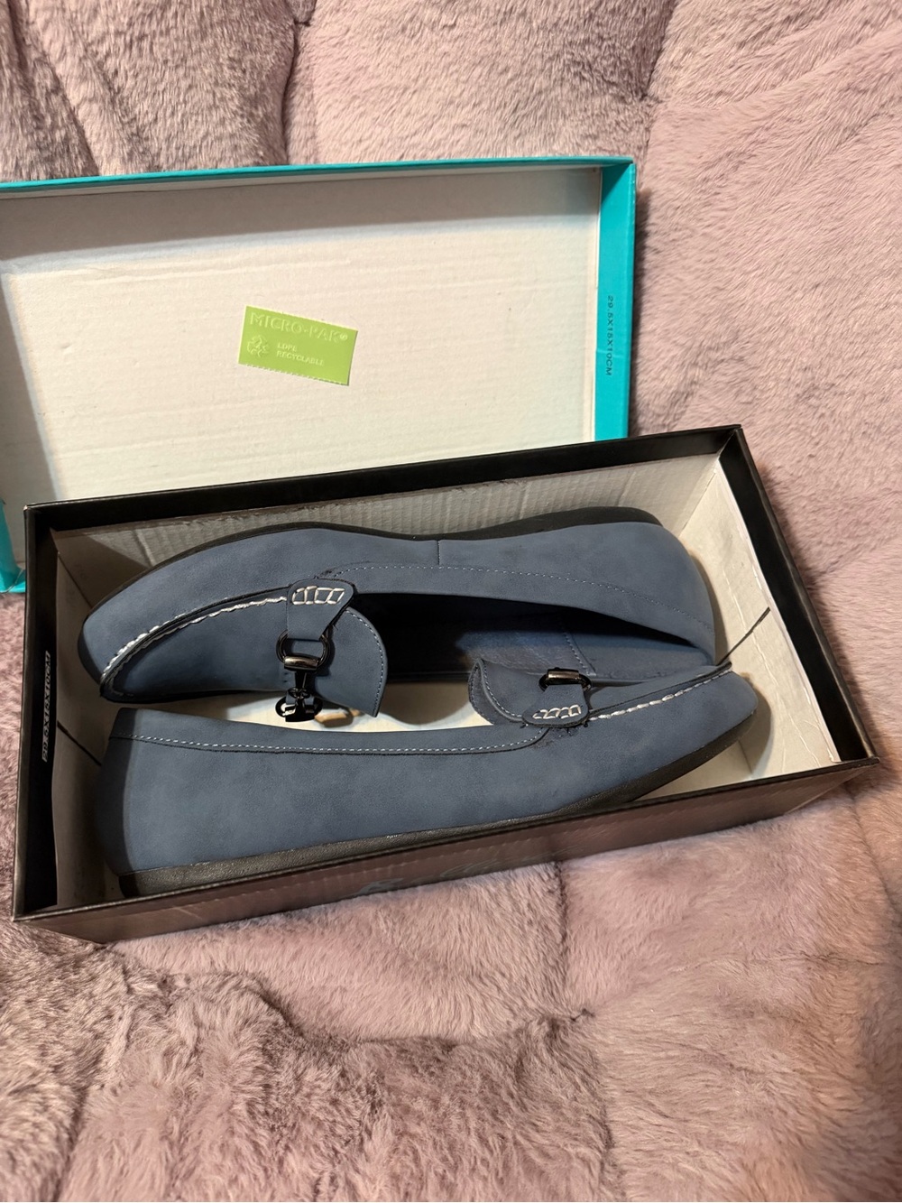 Bellini Blue Suede Loafers with Metal Bit